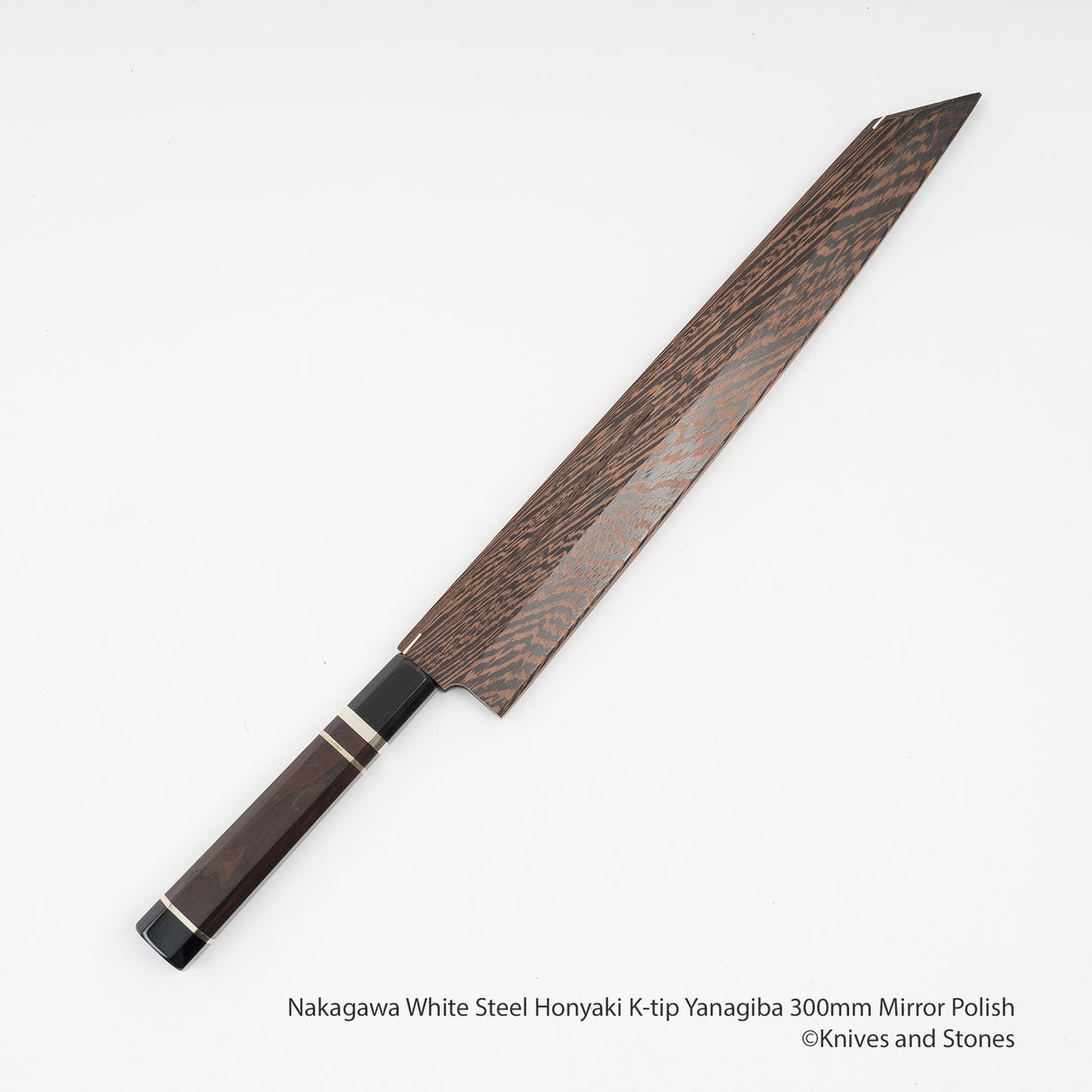 Nakagawa White Steel Honyaki K-tip Yanagiba 300mm Mirror Polish