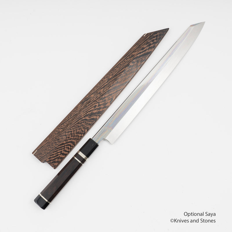中川 白鋼 本燒 切付 柳刃 300mm 鏡面