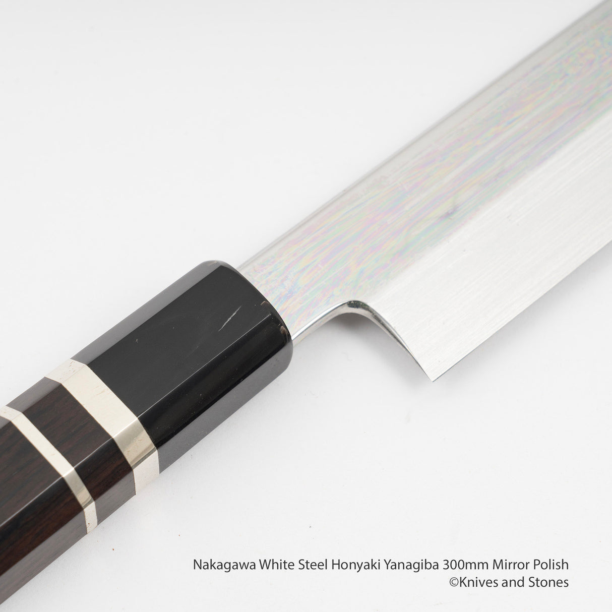 Nakagawa White Steel Honyaki Yanagiba 300mm Mirror Polish