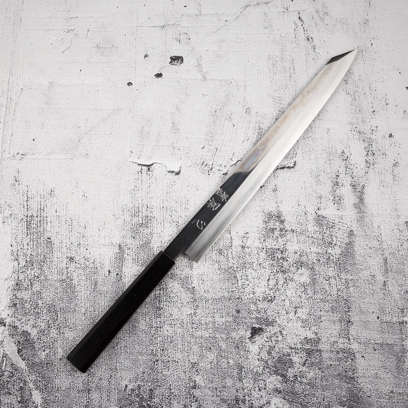 Nakagawa Ginsan K-tip Yanagiba 330 mm Mirror-polished Ebony