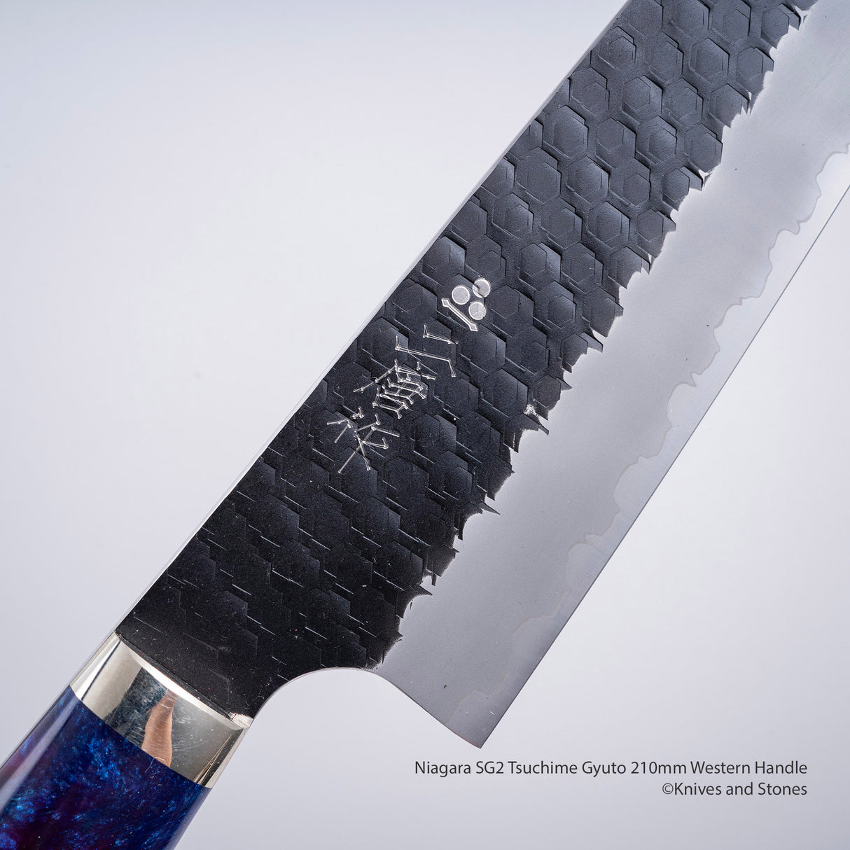 Nigara SG2 Kurouchi Tsuchime Gyuto 210mm Western Handle SP1