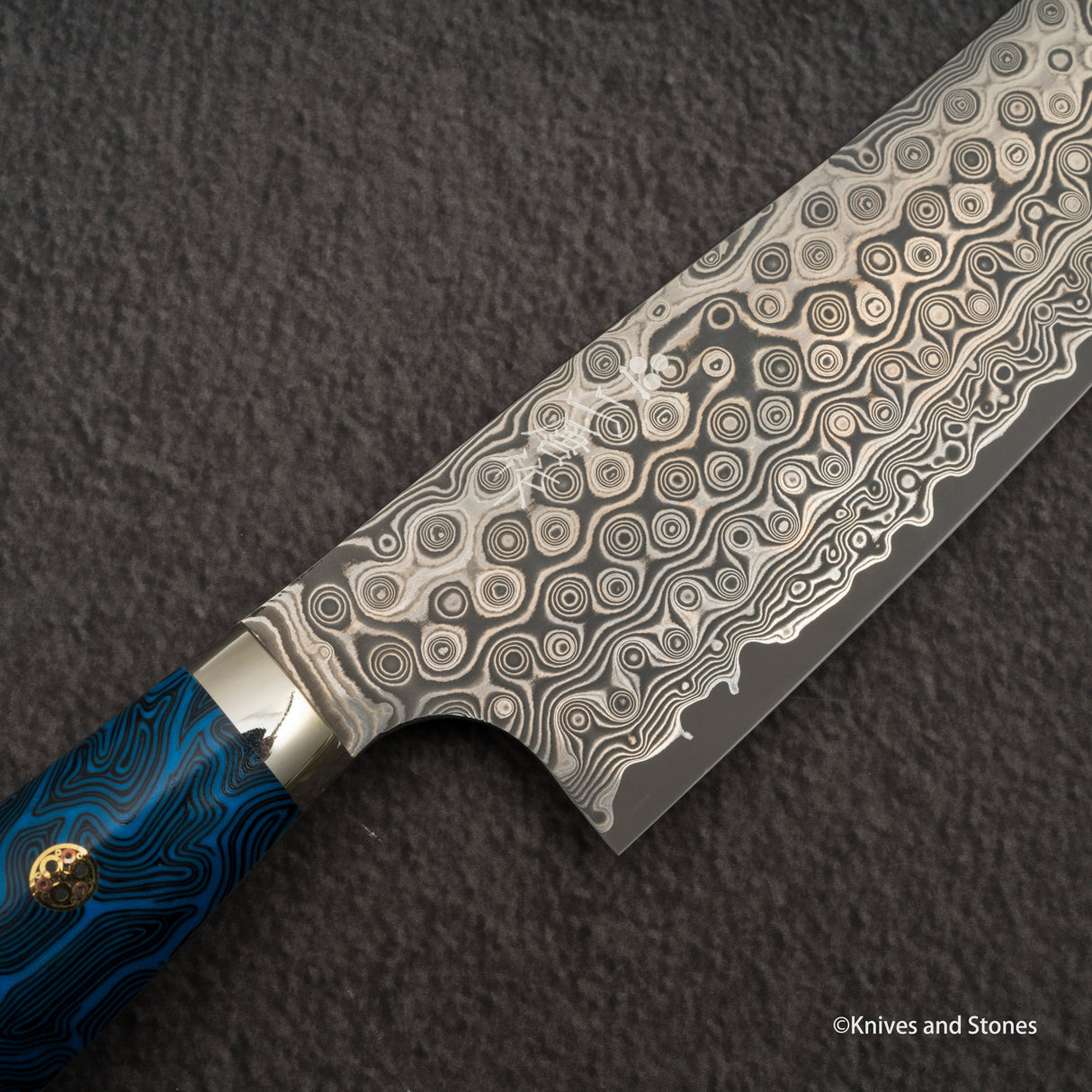 Nigara Anmon (暗紋) SG2 Raindrop Damascus K-tip Gyuto 210mm G10 Western Handle SP1