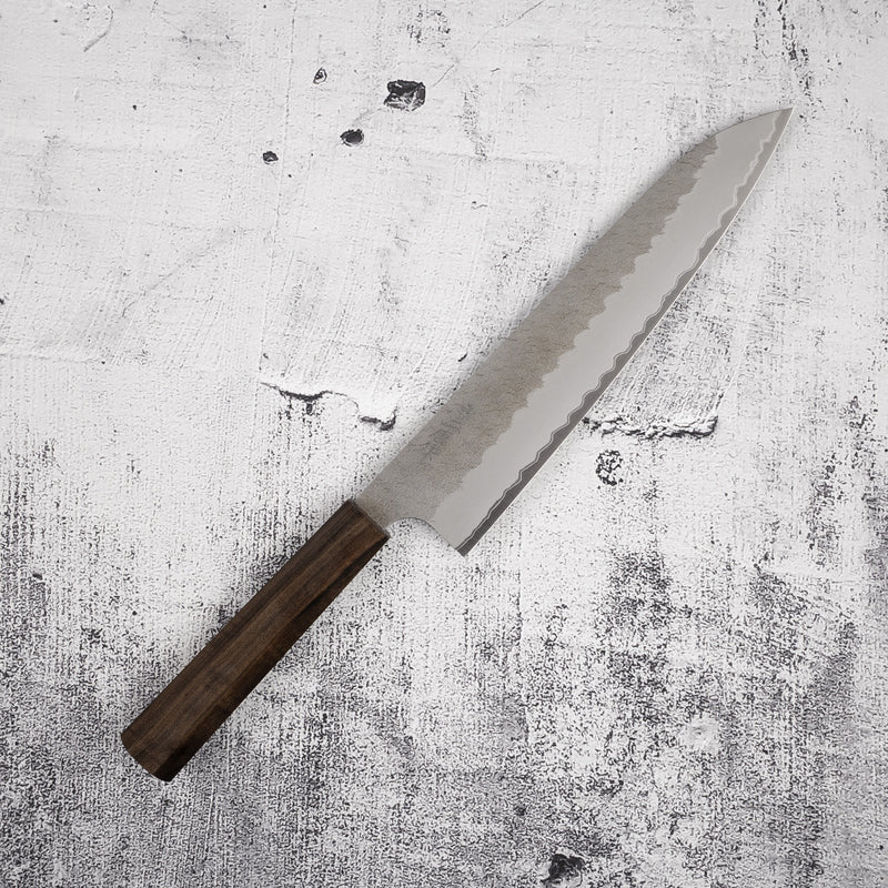 Nigara Aogami (Blue) Super Gyuto 240mm Tsuchime Black Chacate