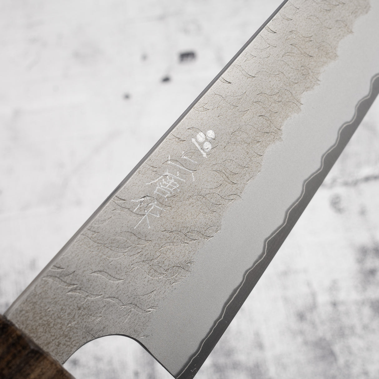 Nigara Aogami (Blue) Super Gyuto 240mm Tsuchime Black Chacate