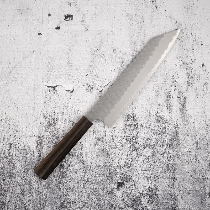 Nigara Aogami (Blue) Super K-tip Gyuto 240mm Tsuchime Black Chacate