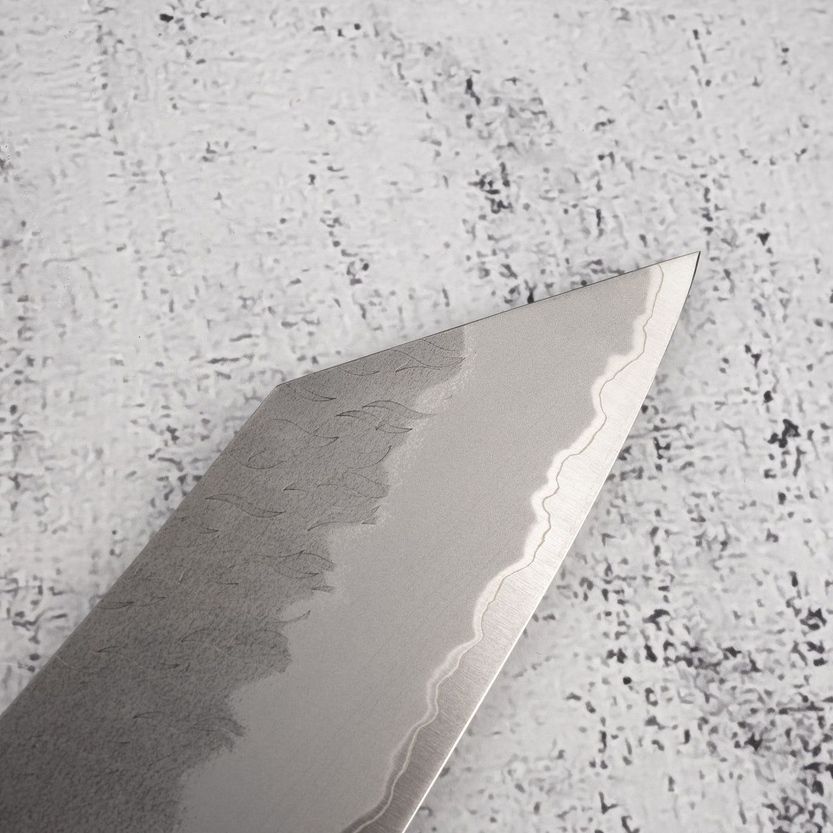 Nigara Aogami (Blue) Super K-tip Gyuto 240mm Tsuchime Black Chacate