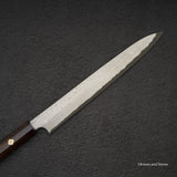 Nigara Anmon Kurozome Blue 2 Damascus Yanagiba 270mm
