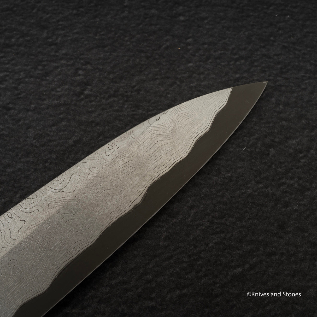 Nigara Anmon Kurozome Blue 2 Damascus Yanagiba 270mm