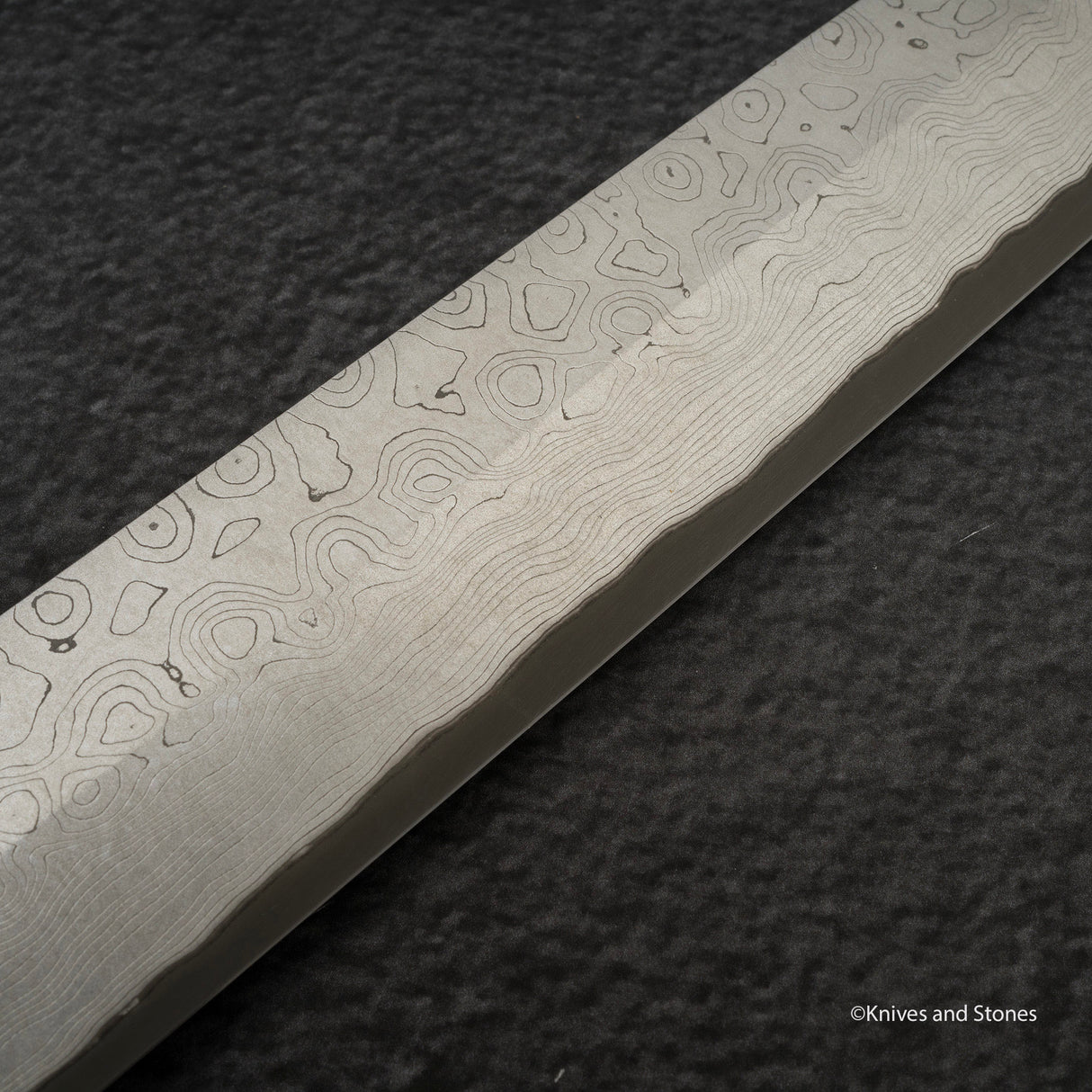 Nigara Anmon Kurozome Blue 2 Damascus Yanagiba 270mm