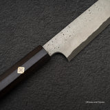 Nigara Anmon Kurozome Blue 2 Damascus Yanagiba 300mm
