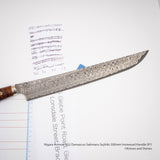 Nigara Anmon SG2 Damascus Sakimaru Sujihiki 300mm Ironwood Handle SP1