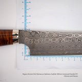 Nigara Anmon SG2 Damascus Sakimaru Sujihiki 300mm Ironwood Handle SP1