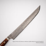 Nigara Anmon SG2 Damascus Sakimaru Sujihiki 300mm Ironwood Handle SP1