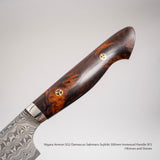 Nigara Anmon SG2 Damascus Sakimaru Sujihiki 300mm Ironwood Handle SP2