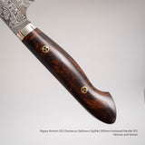 Nigara Anmon SG2 Damascus Sakimaru Sujihiki 300mm Ironwood Handle SP2