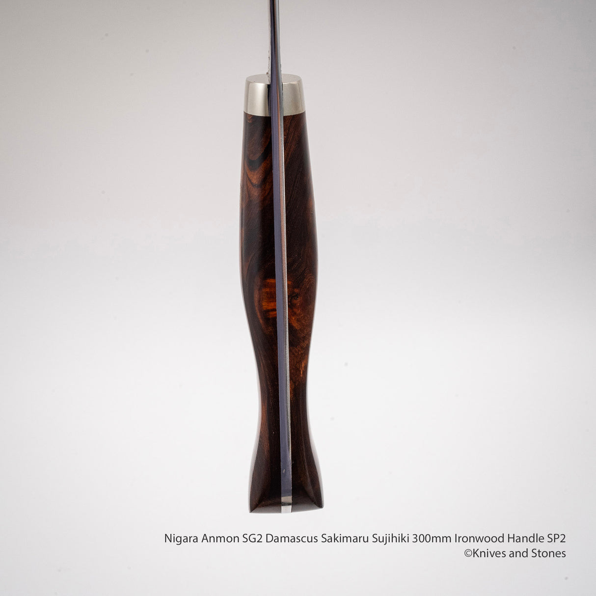 Nigara Anmon SG2 Damascus Sakimaru Sujihiki 300mm Ironwood Handle SP2