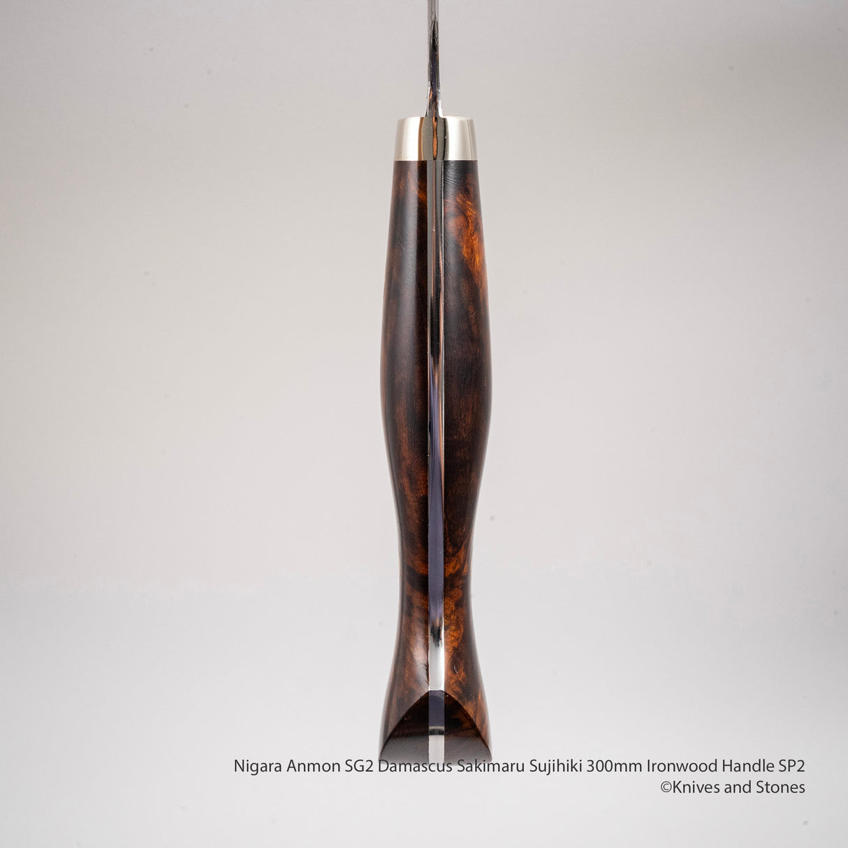 Nigara Anmon SG2 Damascus Sakimaru Sujihiki 300mm Ironwood Handle SP2