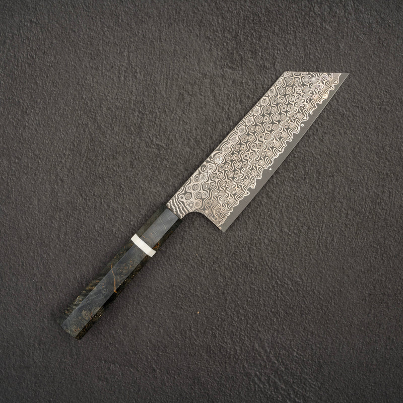 Nigara Anmon SG2 Damascus Nakiri 180mm Birch (暗紋)