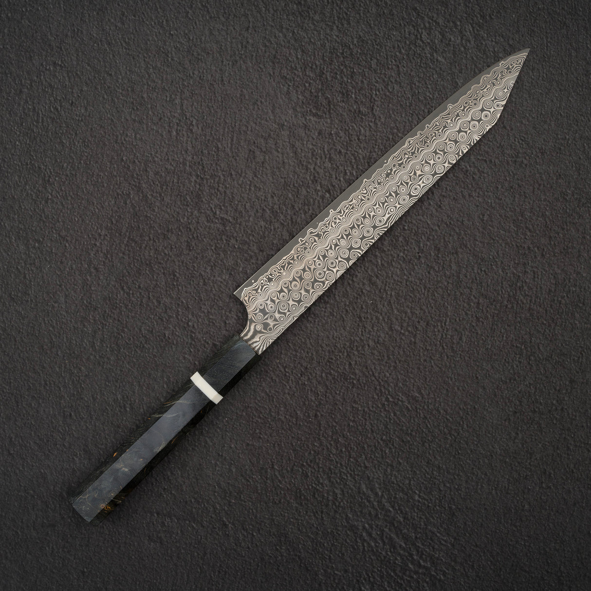 Nigara Anmon SG2 Raindrop Damascus Kiritsuki (K-tip) Sujihiki 255mm