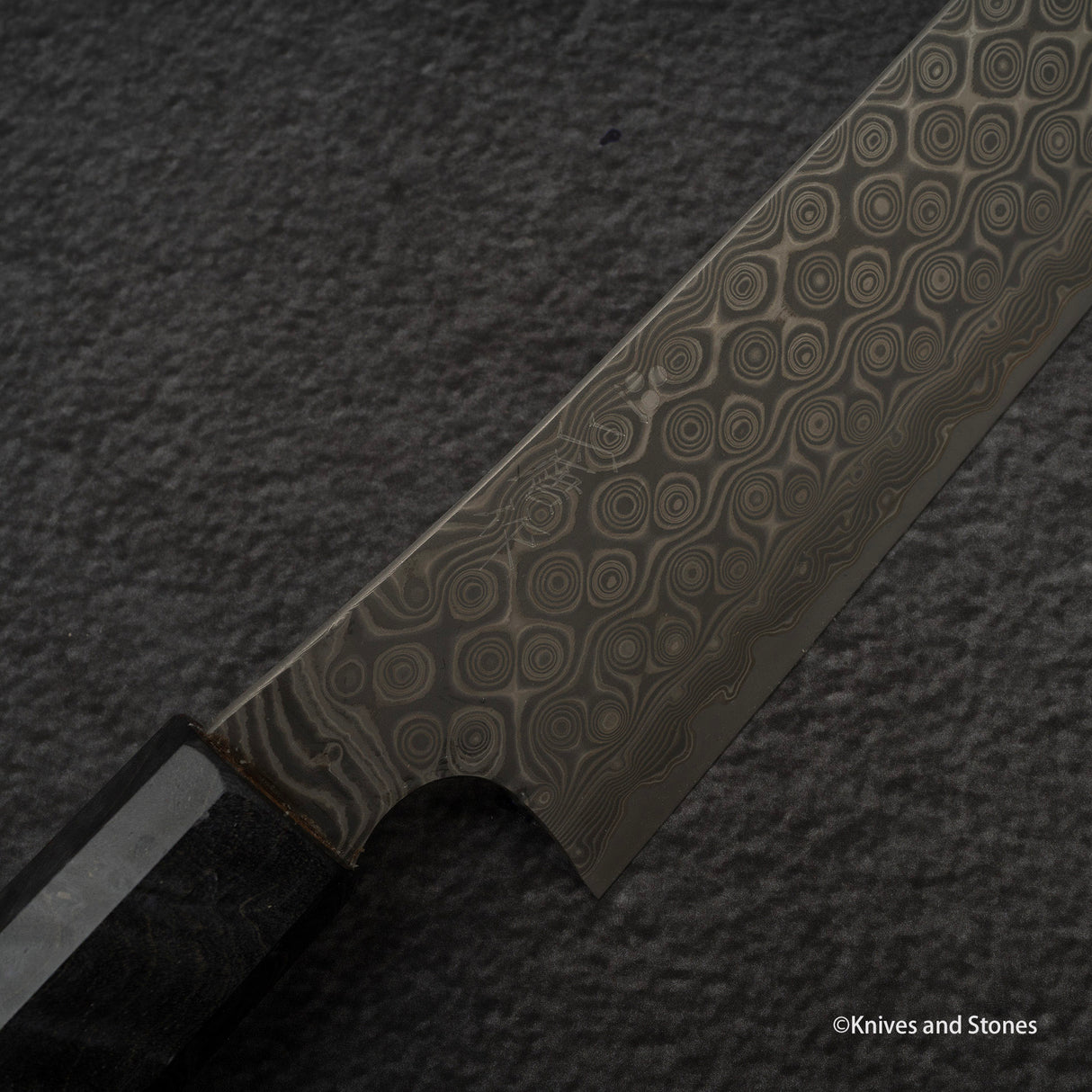 Nigara Anmon SG2 Raindrop Damascus Sakimaru Sujihiki 270mm