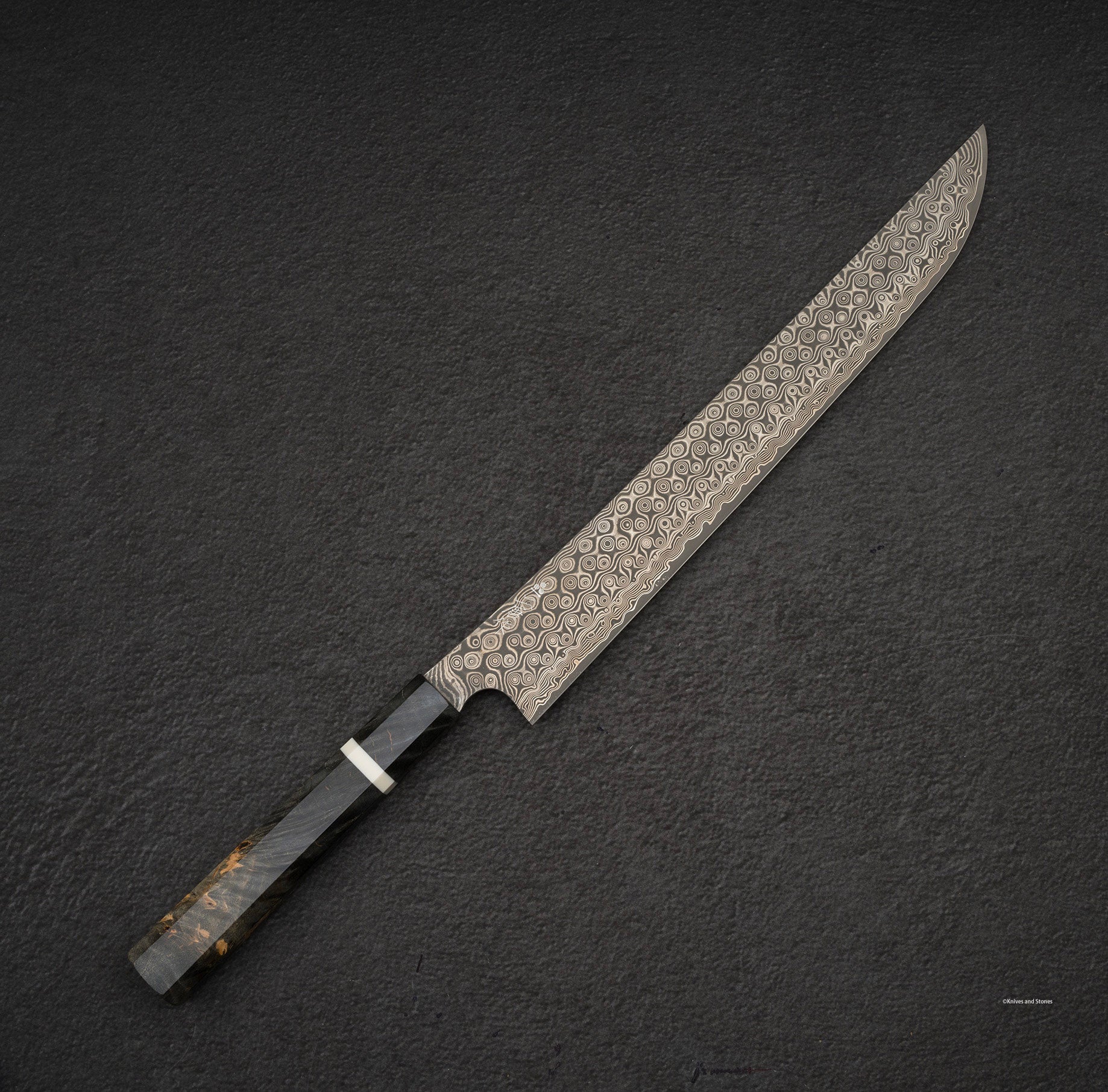 二唐刃物 暗紋 ダマスカス sg2 筋引き 300ミリ Nigara Hamono SG2