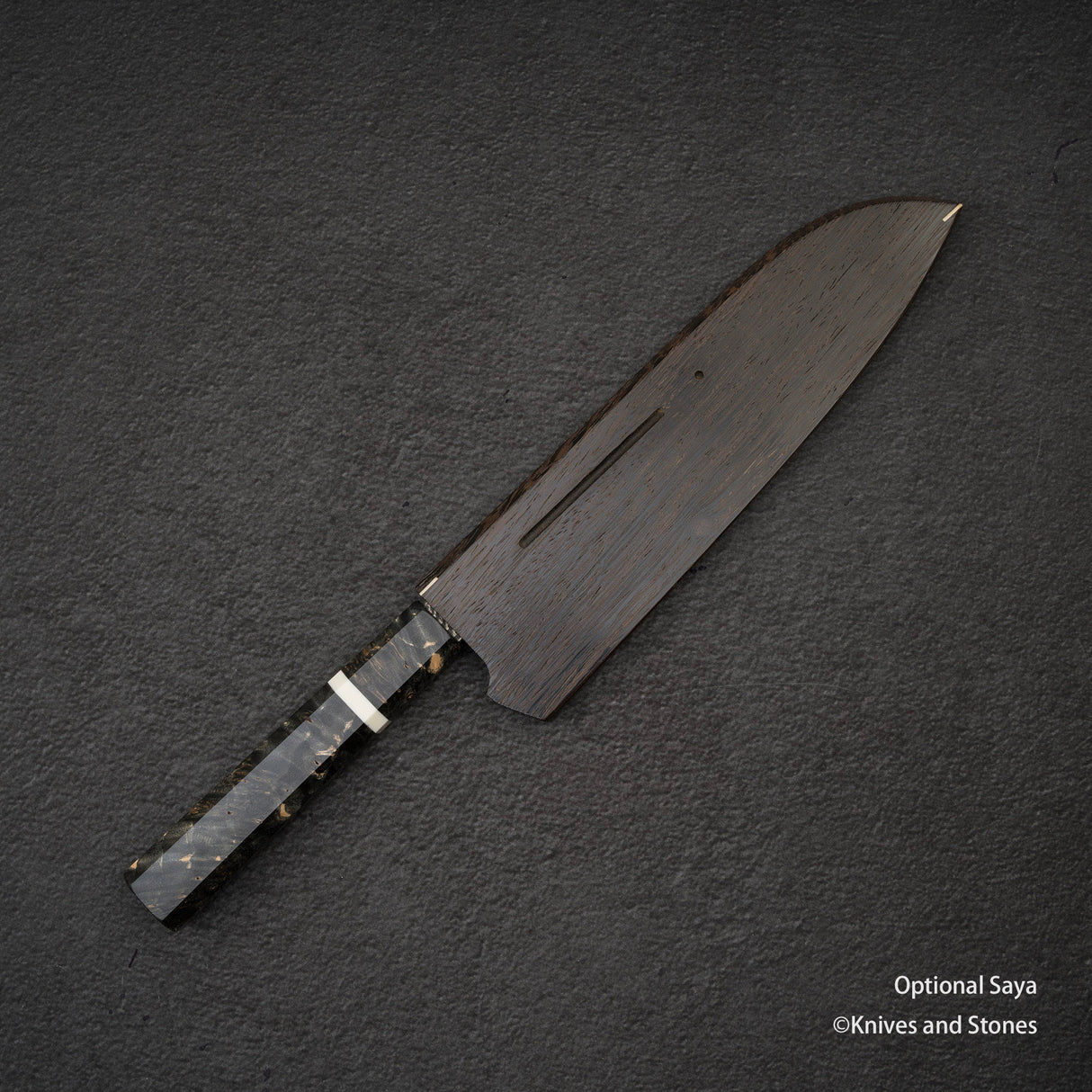 Nigara Anmon (暗紋) SG2 Raindrop Damascus Santoku 170mm