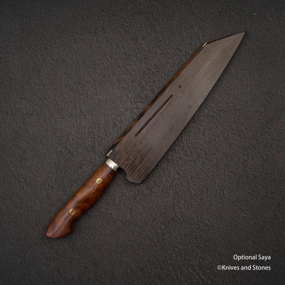 Nigara Anmon (暗紋) SG2 Raindrop Damascus K-tip Gyuto 210mm Amboyna Western Handle SP1