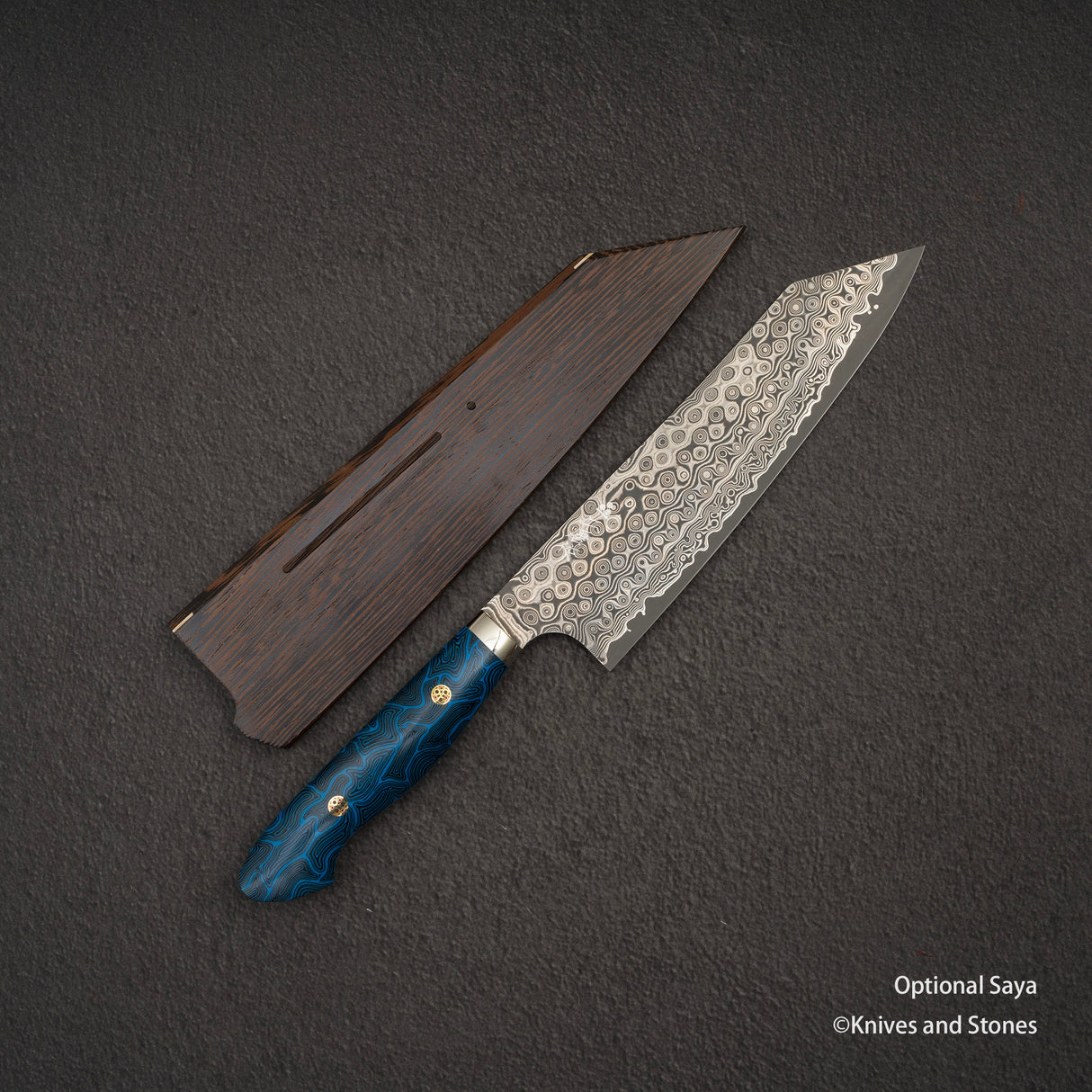 Nigara Anmon (暗紋) SG2 Raindrop Damascus K-tip Gyuto 210mm G10 Western Handle SP1