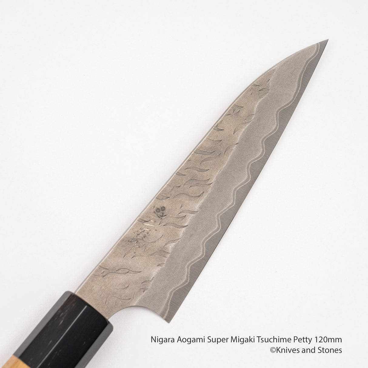 Nigara Aogami Super Matt Migaki Tsuchime Petty 120mm