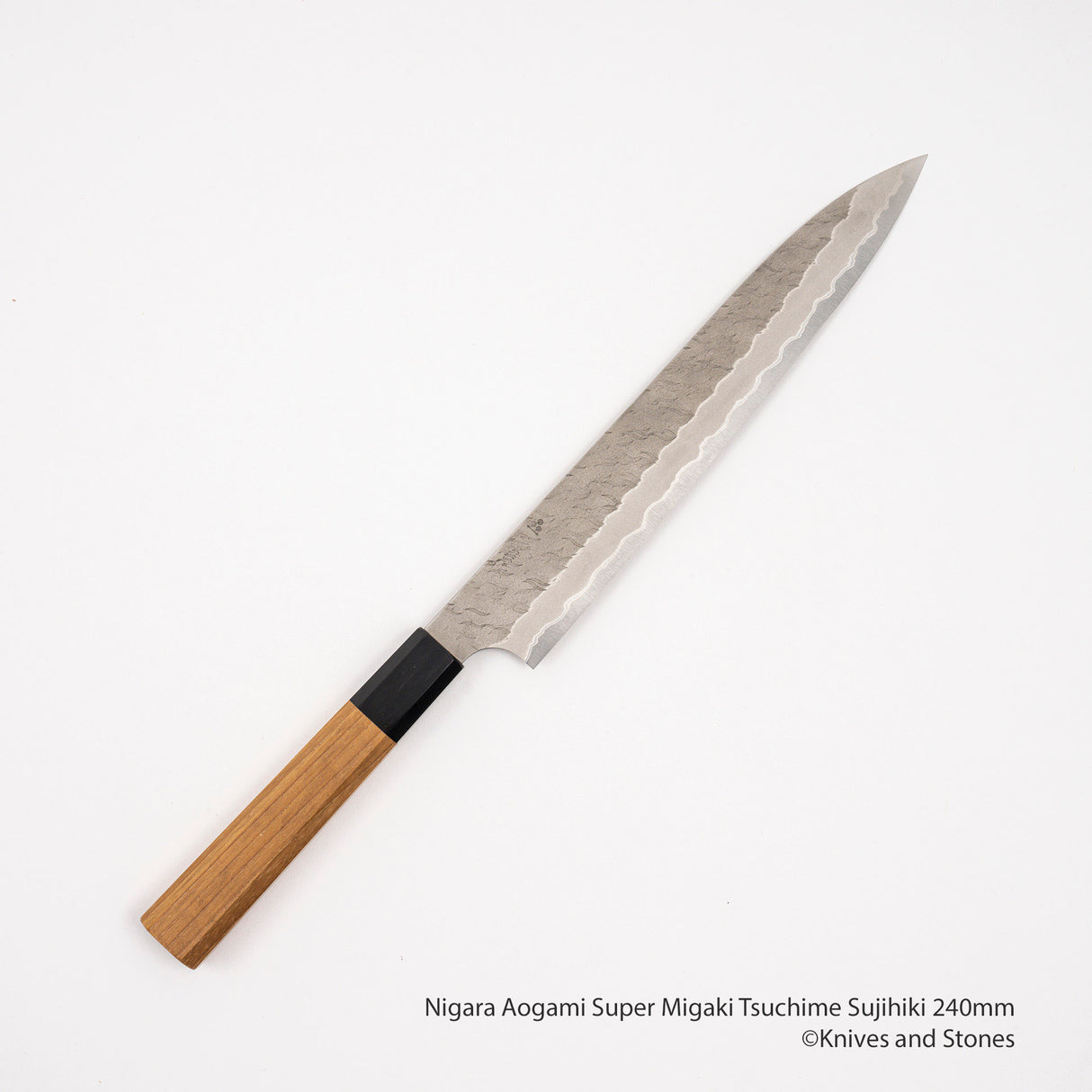 Nigara Aogami Super Matt Migaki Tsuchime Sujihiki 240mm