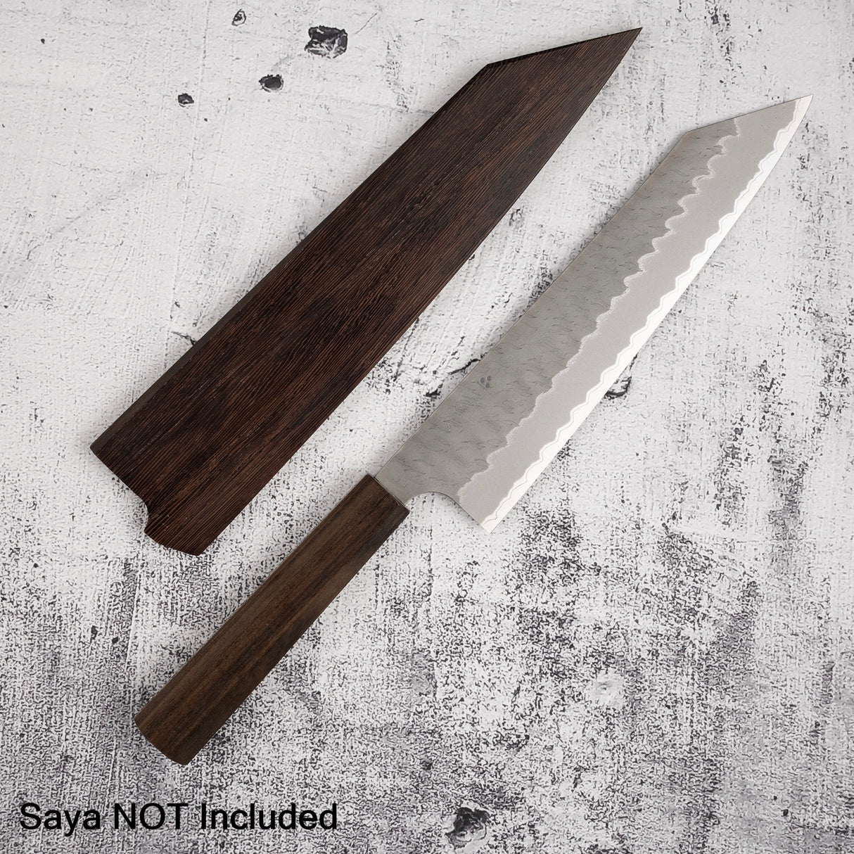 Nigara Aogami (Blue) Super K-tip Gyuto 240mm Tsuchime Black Chacate