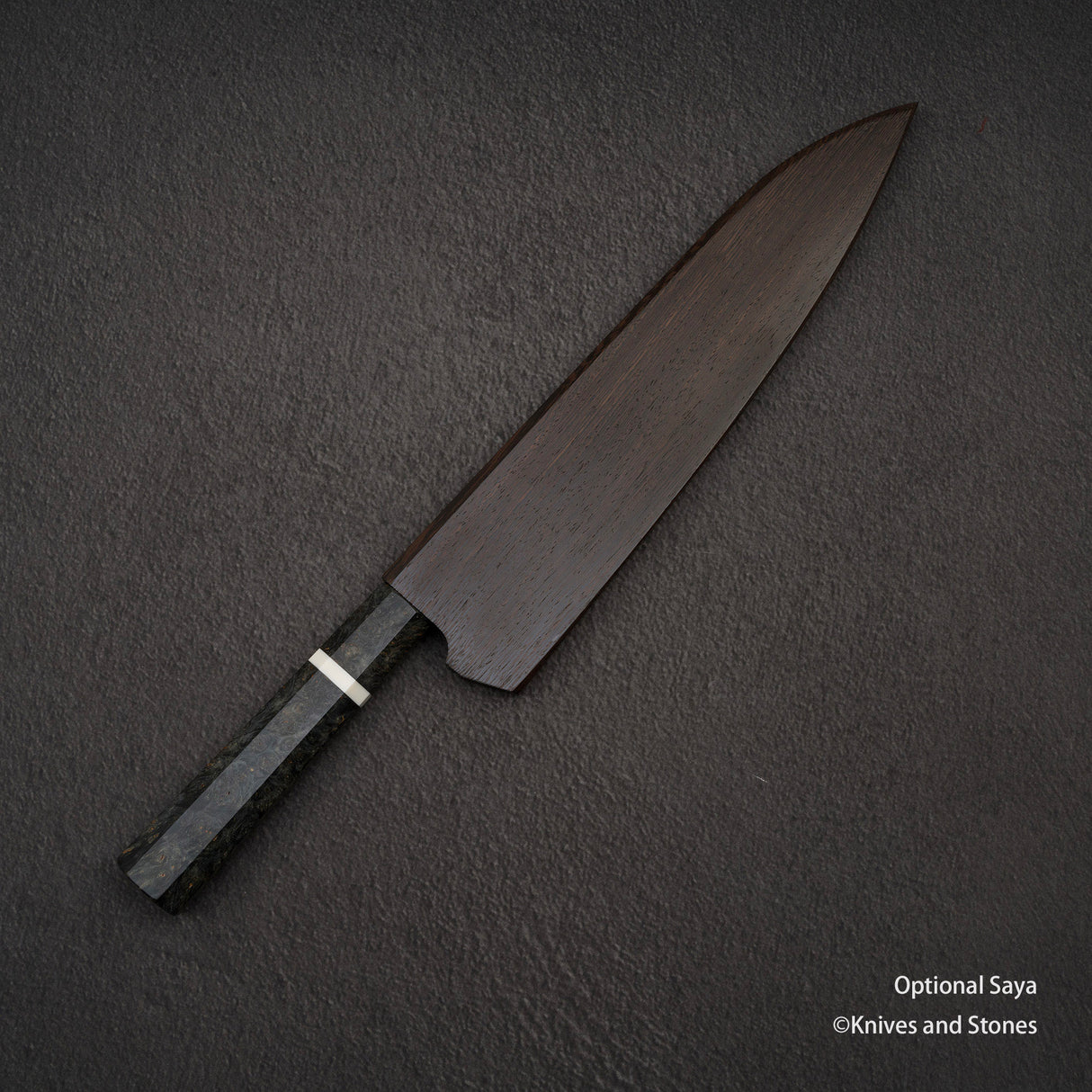 Nigara Ginsan Kurozome Damascus Gyuto 240mm Birch Handle