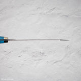 Nigara Anmon (暗紋) SG2 Raindrop Damascus Bunka 180mm Western Blue Turquoise