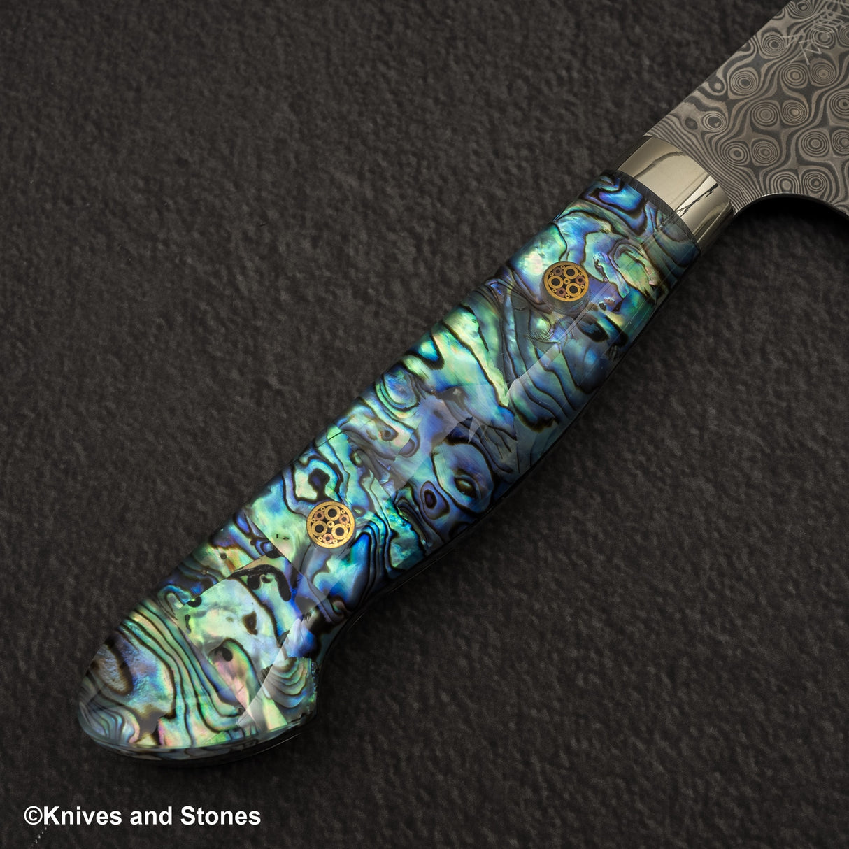 Nigara Anmon (暗紋) SG2 Raindrop Damascus Gyuto 210mm Mother-of-Pearl Inlay Handle