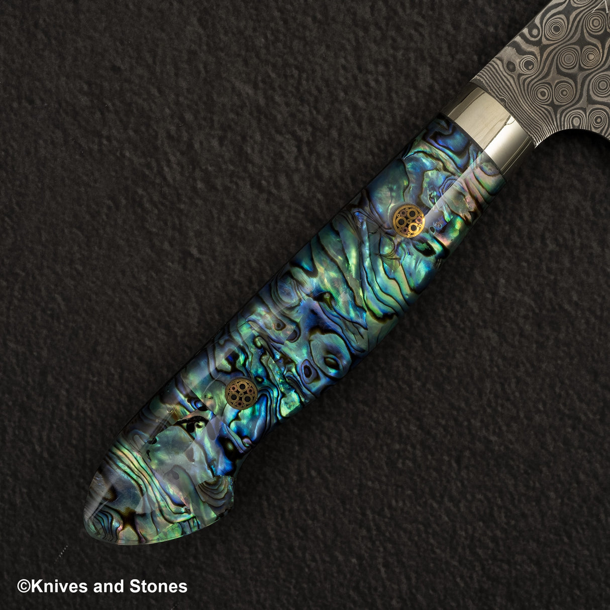 Nigara Anmon (暗紋) SG2 Raindrop Damascus Gyuto 210mm Mother-of-Pearl Inlay Handle