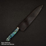Nigara Anmon (暗紋) SG2 Raindrop Damascus Gyuto 210mm Mother-of-Pearl Inlay Handle