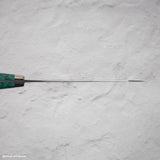 Nigara Anmon (暗紋) SG2 Raindrop Damascus K-tip Petty 150mm Western Green Turquoise