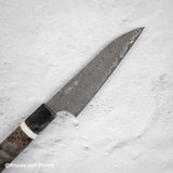 Nigara Anmon SG2 Raindrop Damascus Petty 120mm Birch Handle