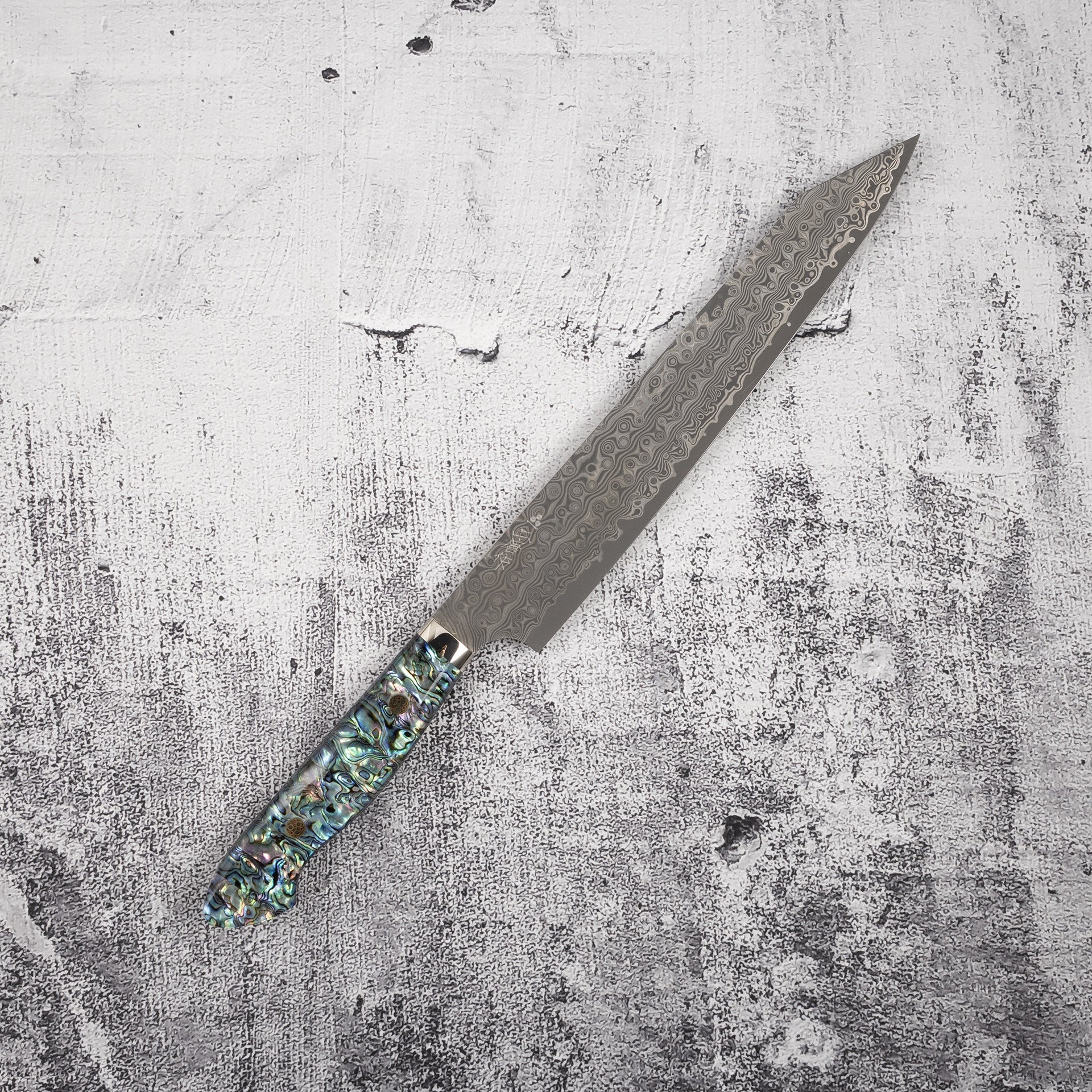 二唐刃物鍛造所 SG2 黒打ち 槌目 切付筋引 255mm – Knives and Stones