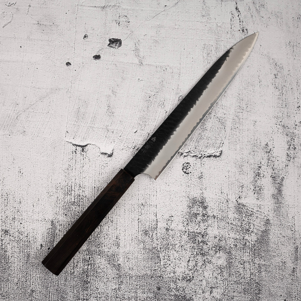 Nigara SG2 Kurouchi Tsuchime Sujihiki 240mm Ebony Handle