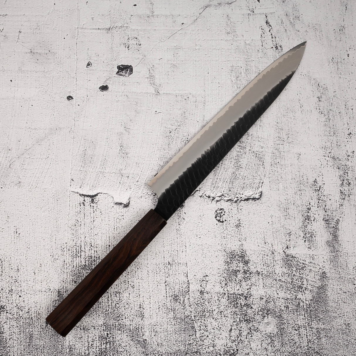 Nigara SG2 Kurouchi Tsuchime Sujihiki 240mm Ebony Handle