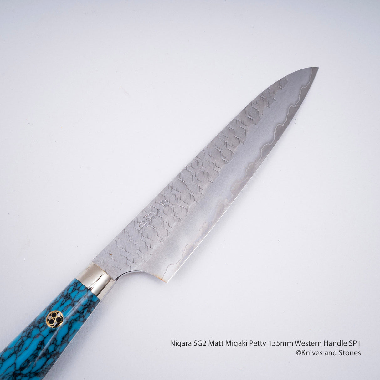 Nigara SG2 Matt Migaki Tsuchime Petty 135mm Western Handle SP1