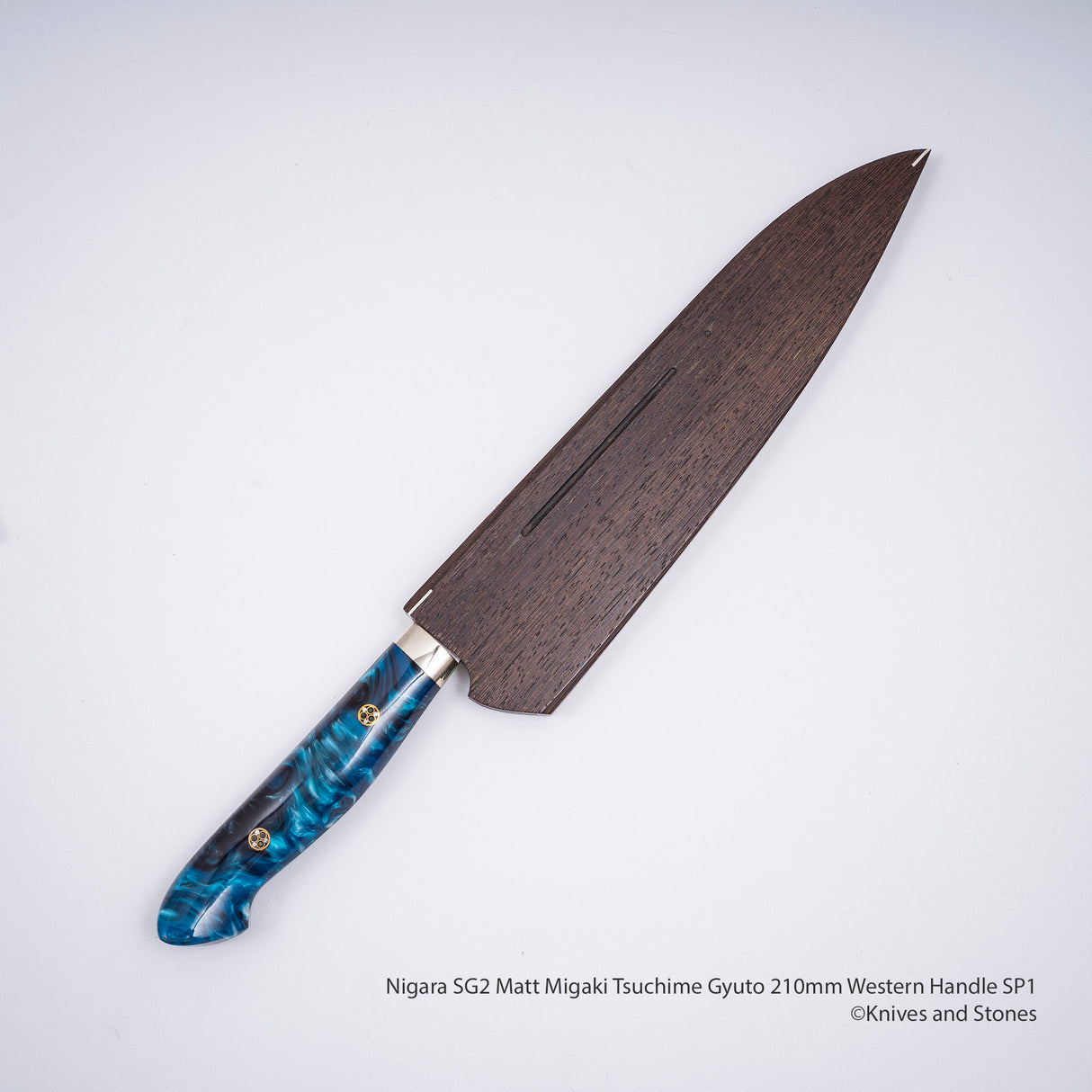 Nigara SG2 Matt Migaki Tsuchime Gyuto 210mm Western Handle SP1