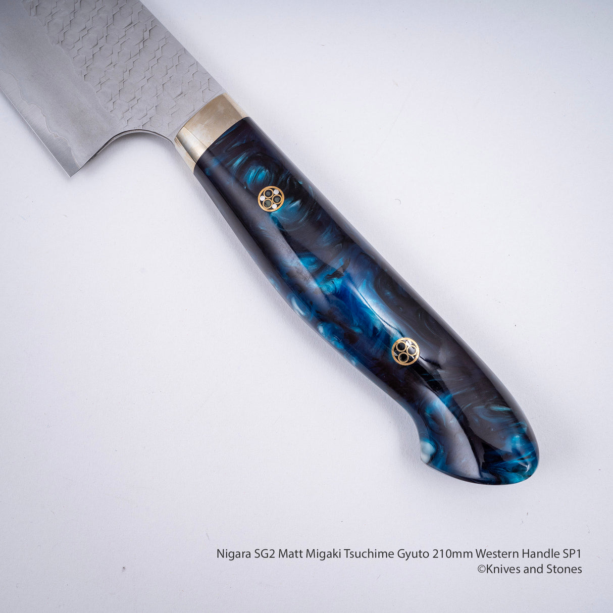 Nigara SG2 Matt Migaki Tsuchime Gyuto 210mm Western Handle SP1