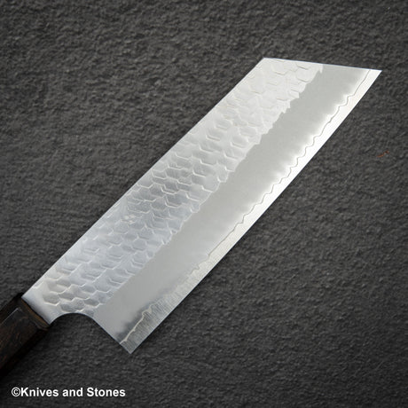 Nigara SG2 Tsuchime Matt Migaki K tip Nakiri 180mm Ebony Handle