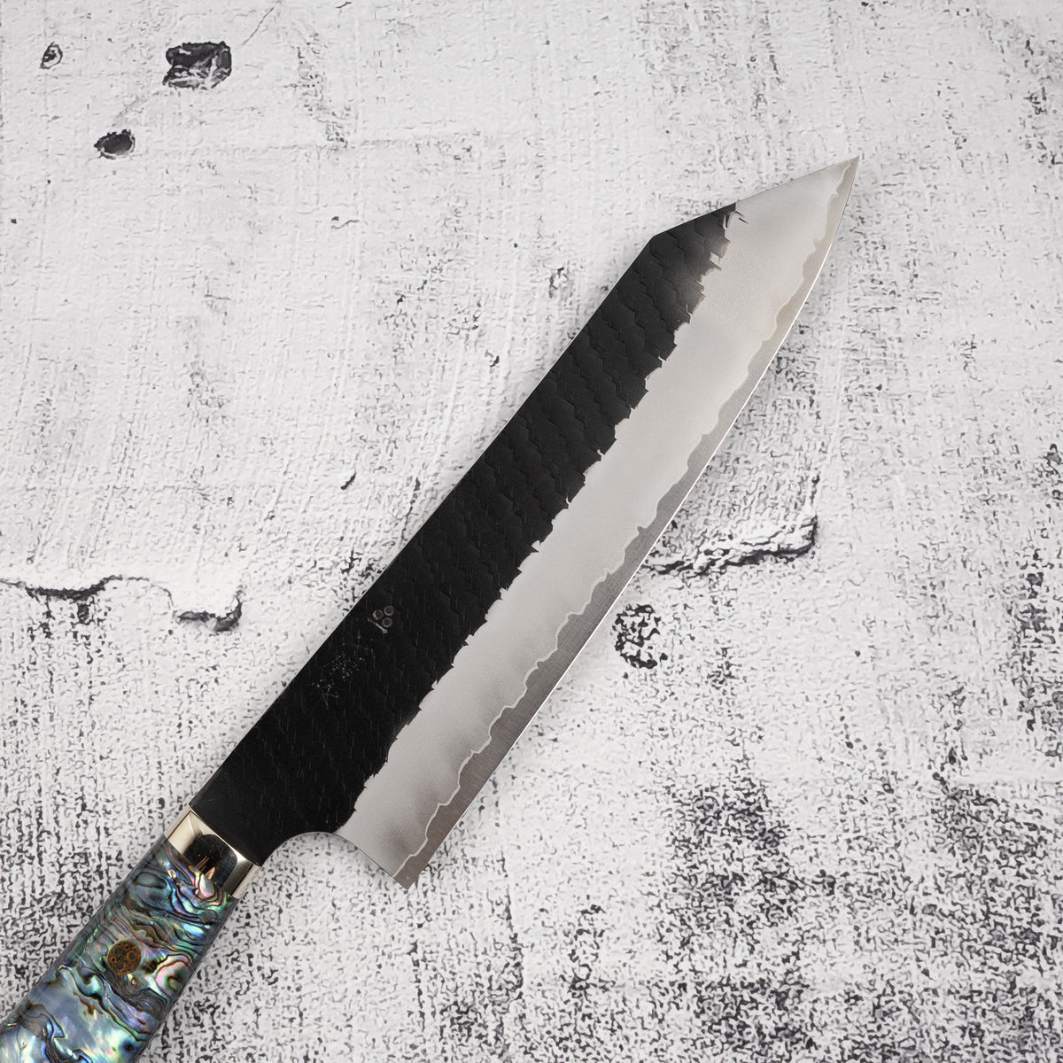 Nigara SG2 Mother-of-pearl K-tip Gyuto 210mm Kurouchi Tsuchime