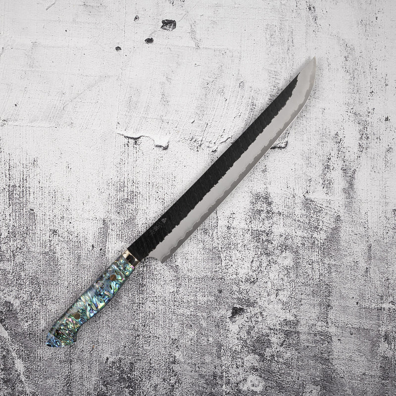 Nigara SG2 Mother-of-pearl Sakimaru Sujihiki 300mm Kurouchi Tsuchime