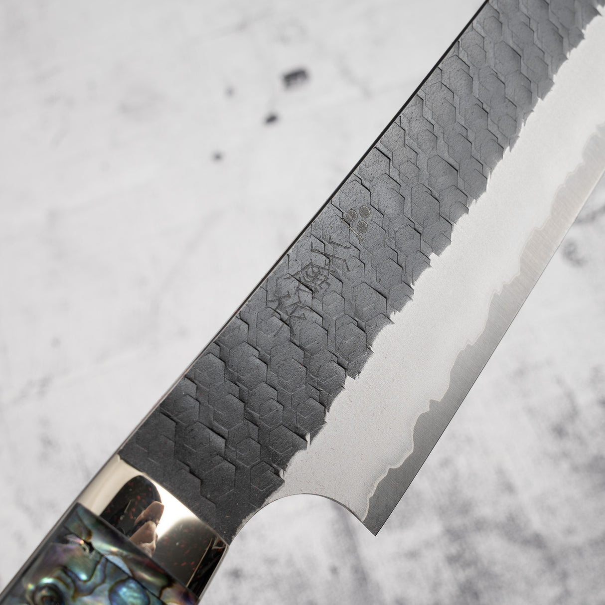 Nigara SG2 Mother-of-pearl Sakimaru Sujihiki 300mm Kurouchi Tsuchime
