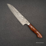 Nigara Anmon (暗紋) SG2 Raindrop Damascus Gyuto 210mm Amboyna Western Handle