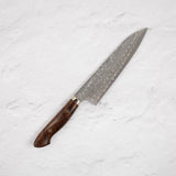 Nigara Anmon (暗紋) SG2 Raindrop Damascus Gyuto 210mm Western Ironwood